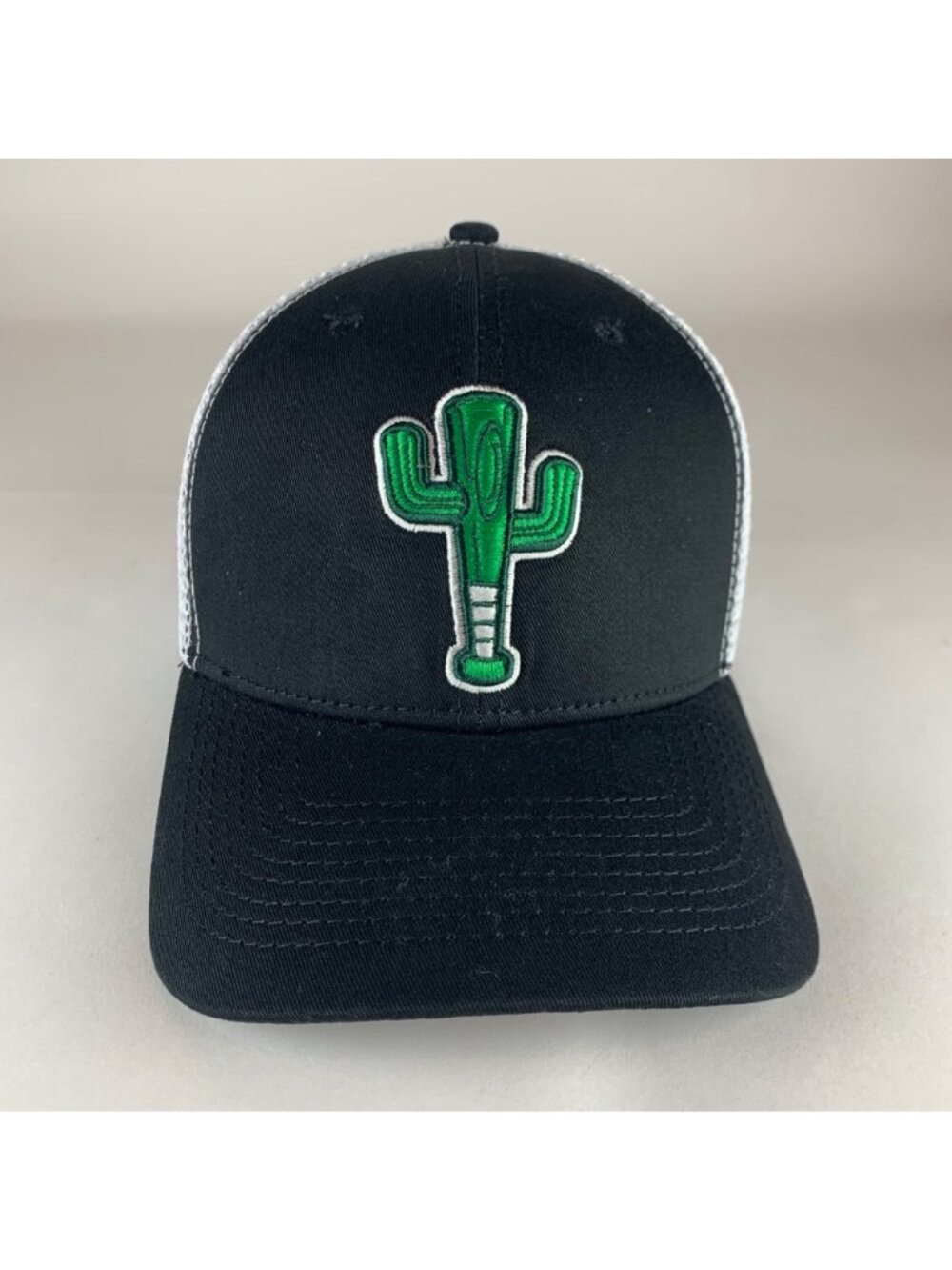 Baseballism Mens Black White Cactus Spring Training Snapback Trucker Hat - Picture 2 of 6